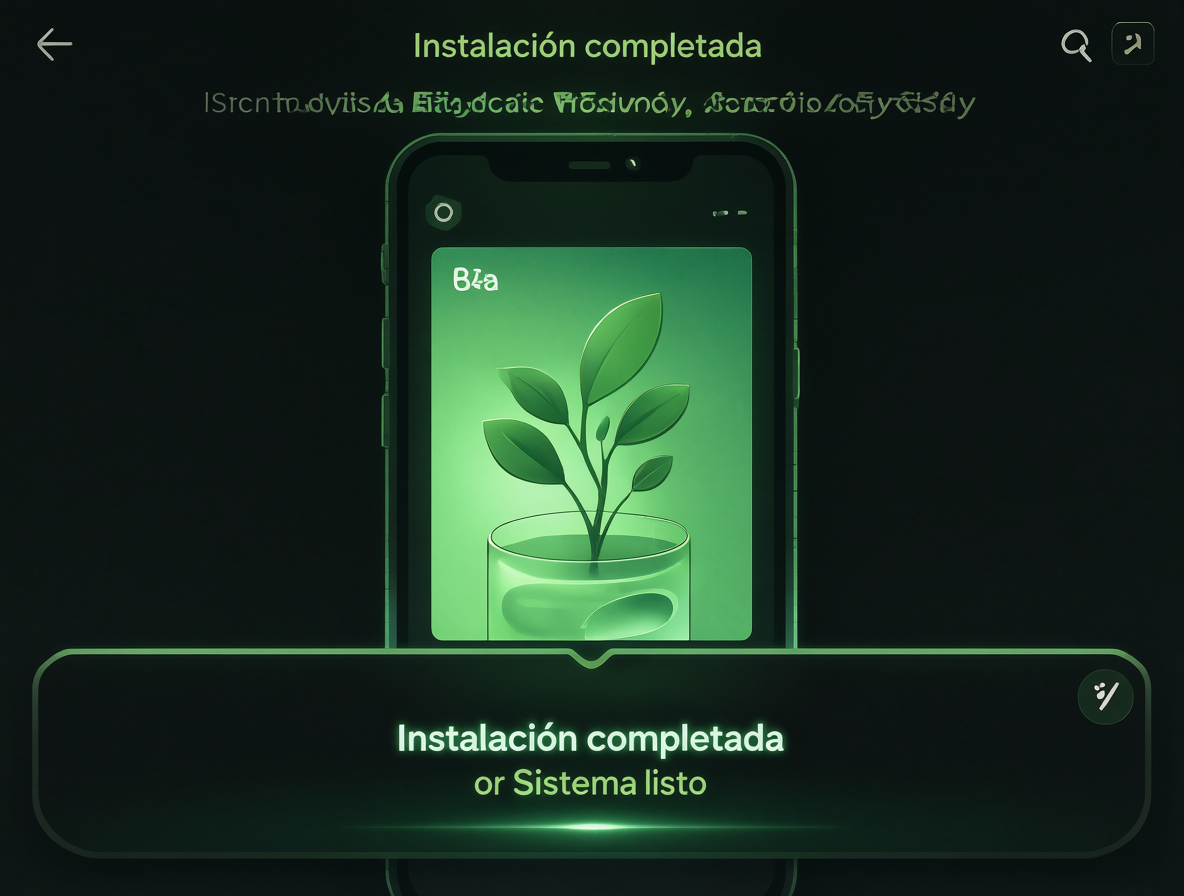 Interfaz del programa instalado exitosamente.