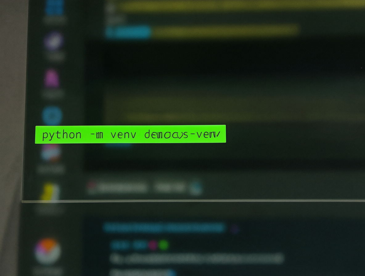 Pantalla de terminal mostrando el comando python -m venv demucs-venv