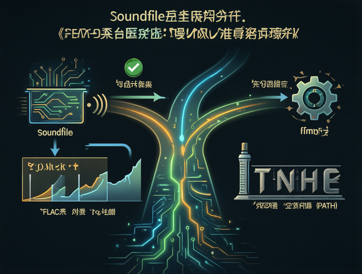 Diagrama mostrando las dos formas de solucionar el error de audio con soundfile o ffmpeg