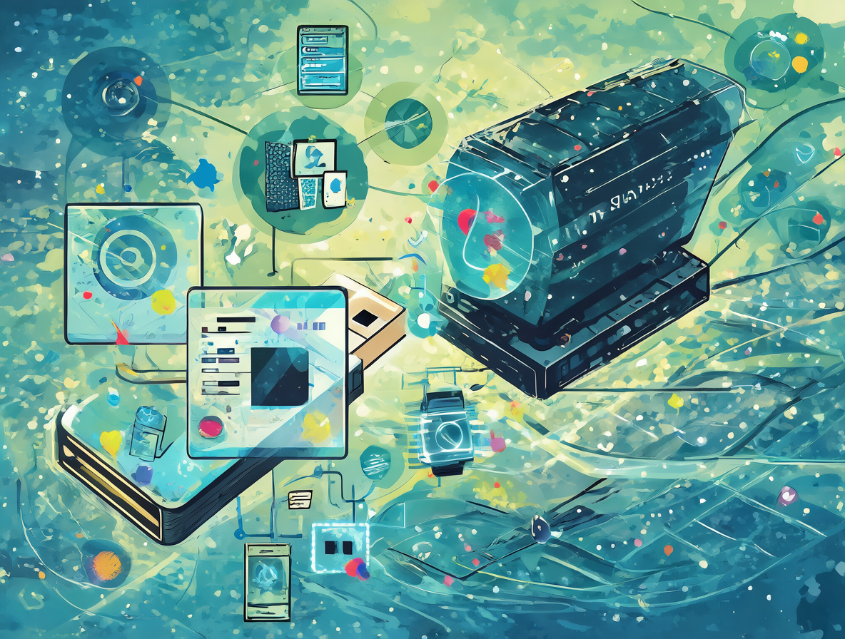 Pendrive con iconos de software