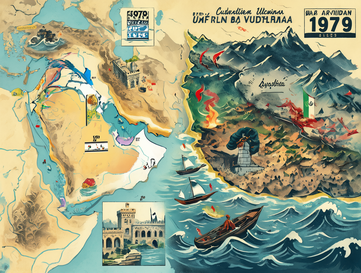 Mapa conceptual mostrando el cambio de relaciones entre Israel e Irán antes y después de 1979