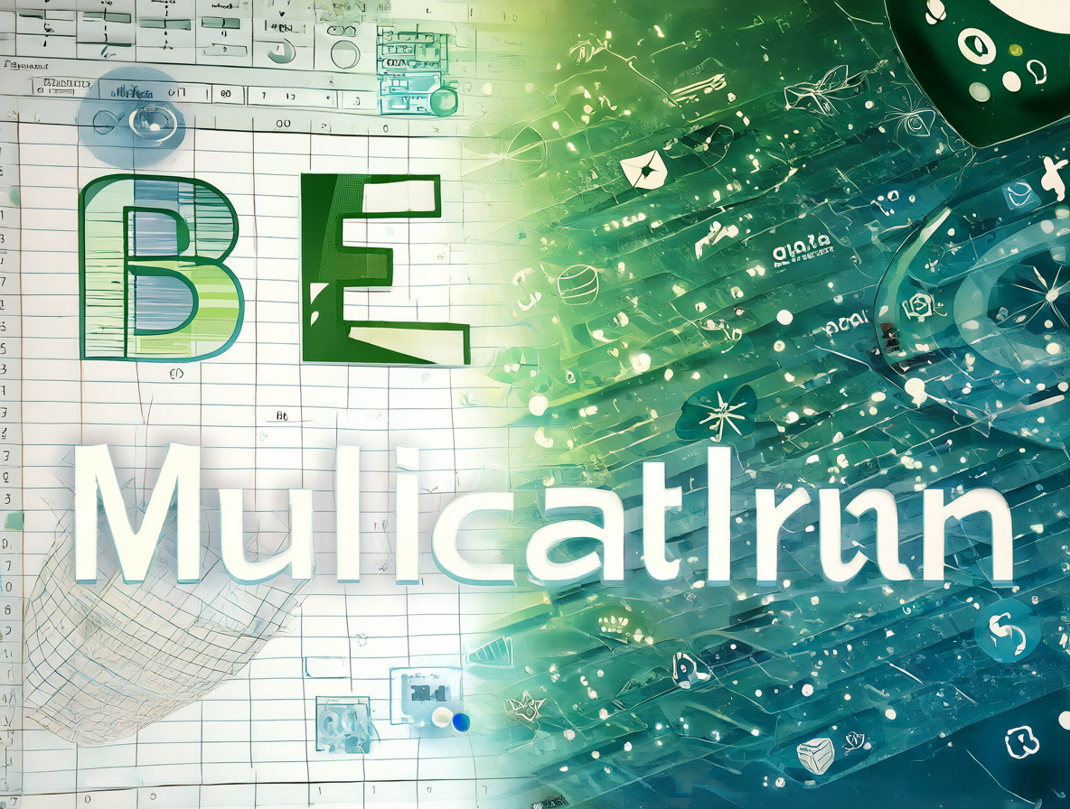 Gráfico comparativo entre Excel y su predecesor Multiplan, mostrando la evolución del branding.