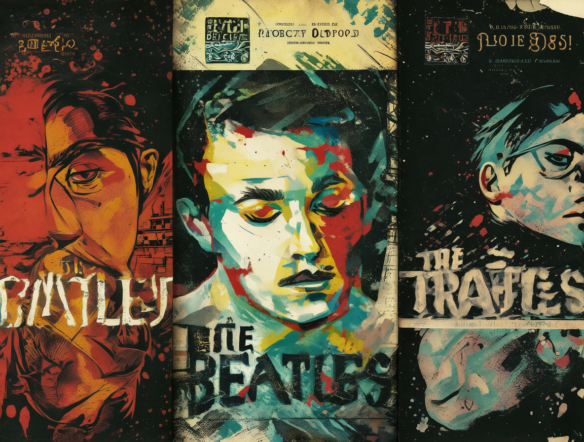 Imagen de las portadas de Red, Blue y One en The Beatles.