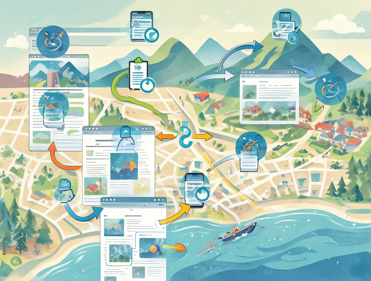 Diagrama ilustrativo de un navegador web mostrando cómo una extensión puede interferir con el zoom, representado por iconos flotantes y flechas indicando la acción de recargar la página.