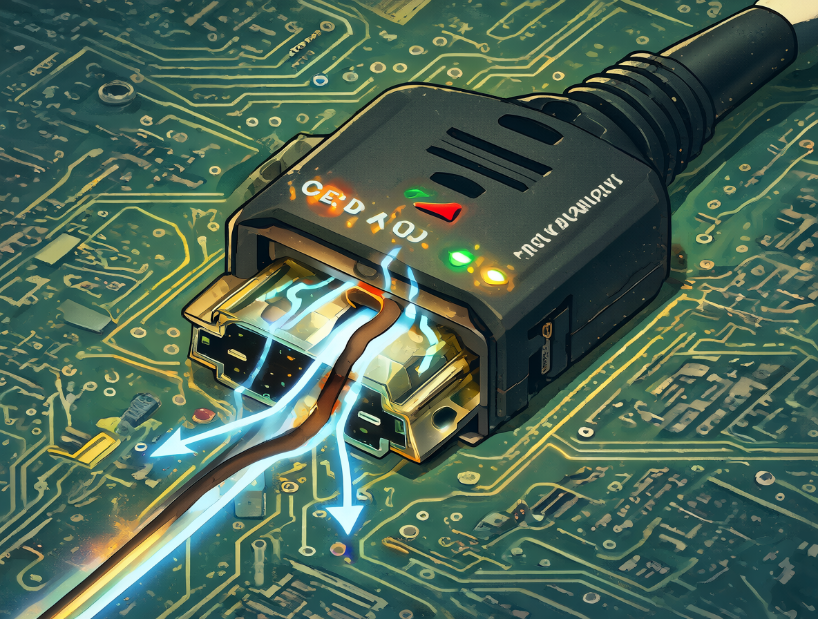 Esquema de un splitter HDMI mostrando señales de video y audio bloqueadas para CEC.