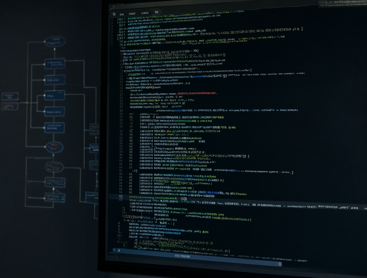 Pantalla mostrando código JSON minificado y enredado