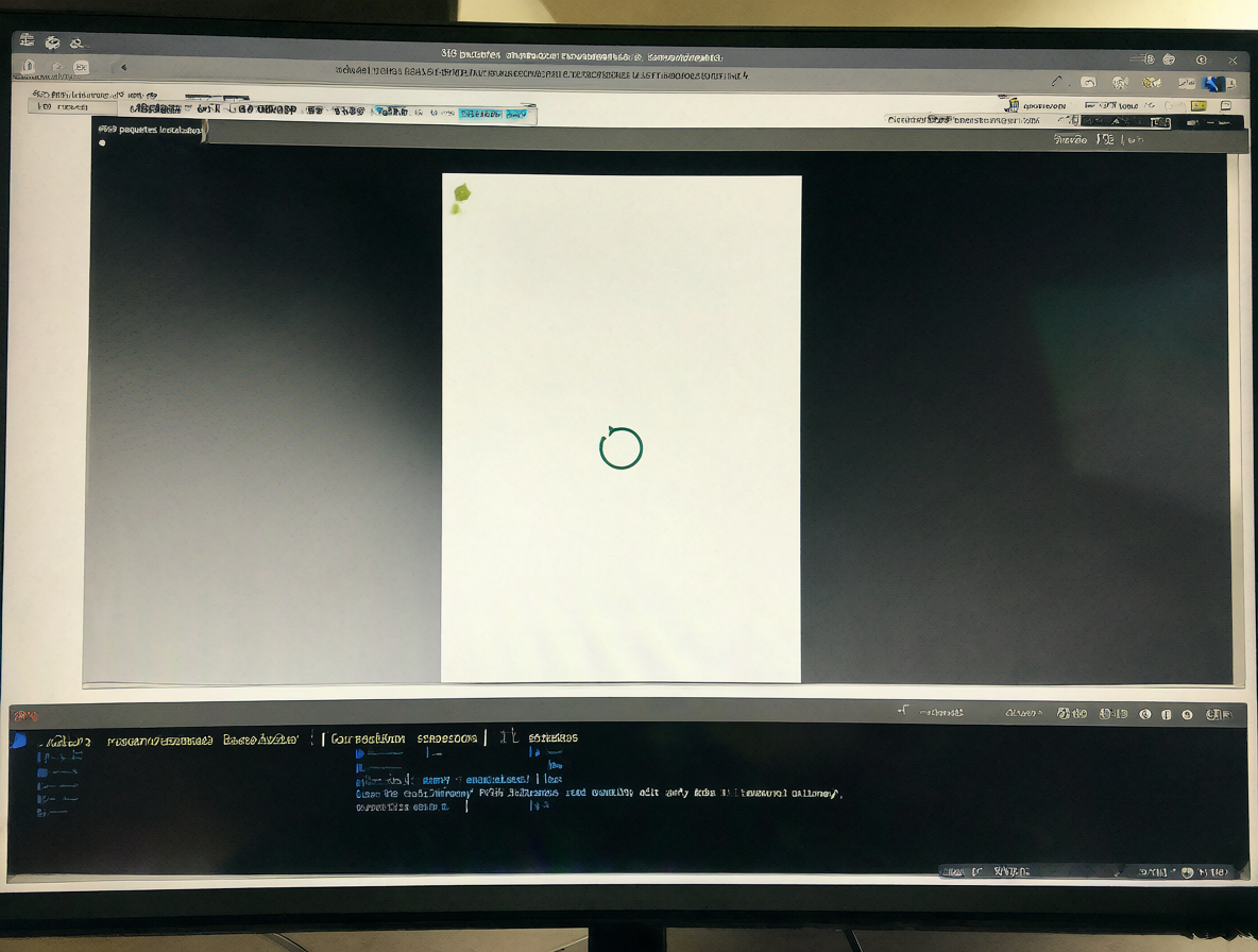 Captura de pantalla del servidor vacío y contador de paquetes.