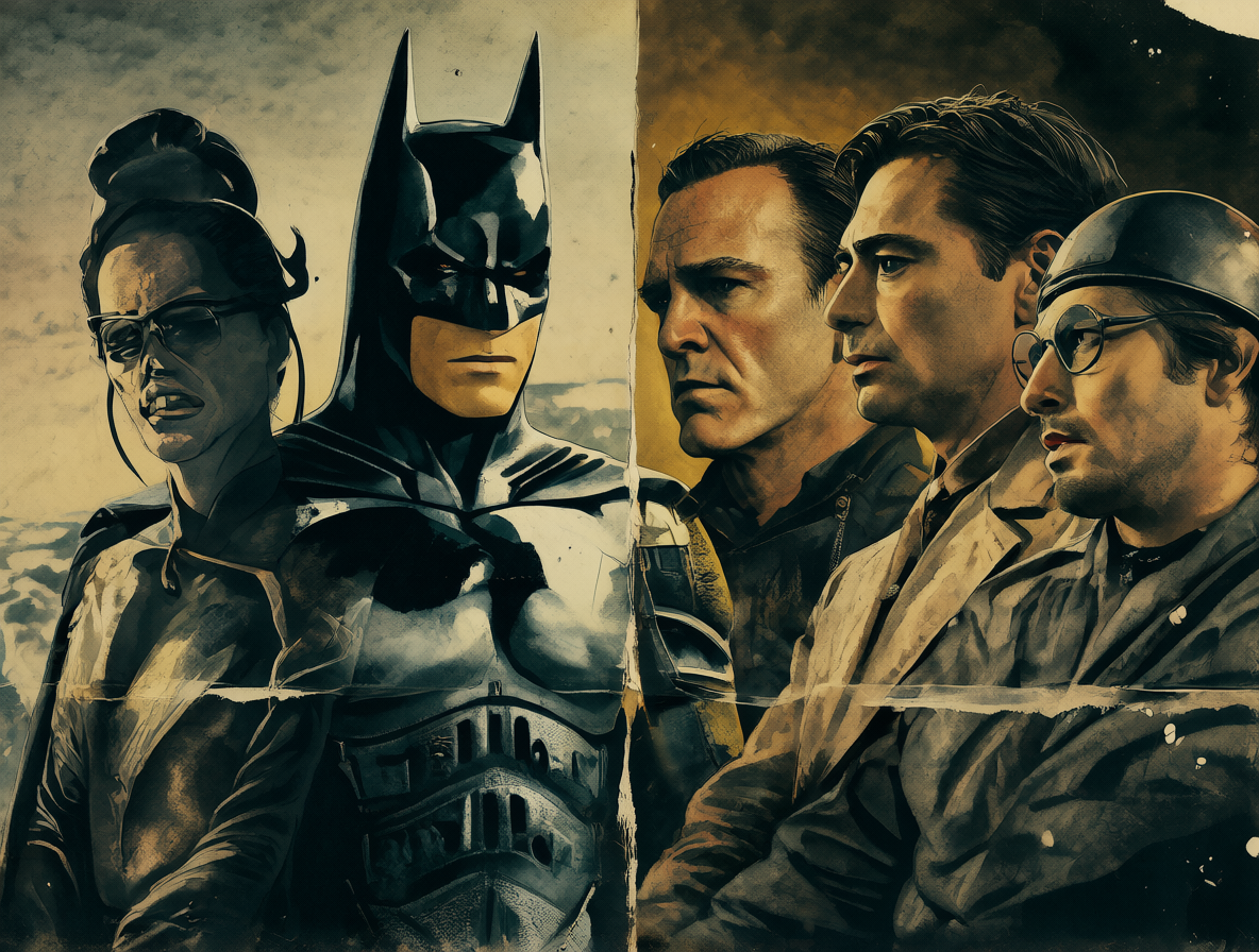 Ilustración de la dualidad cinematográfica entre personajes y actores