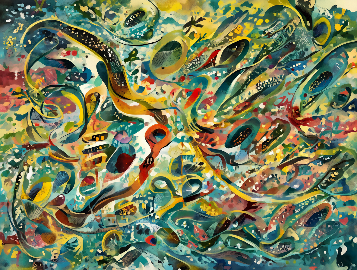 Ilustración abstracta de un sistema digestivo afectado por factores externos
