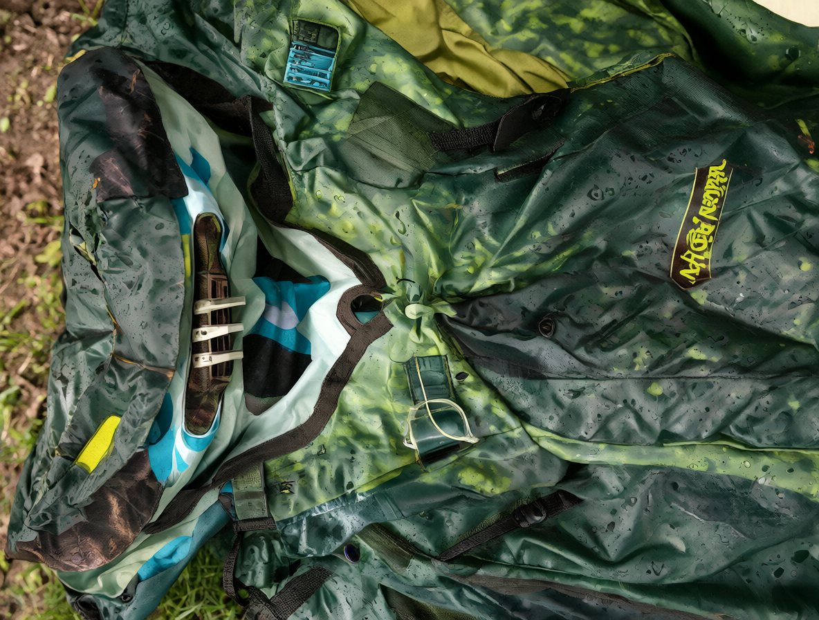 Detalles del equipo impermeable y calzado resistente
