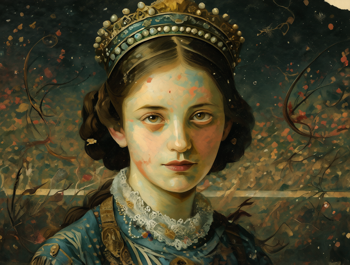 Close-up of an AI restoring a vintage photo while keeping faces intact.