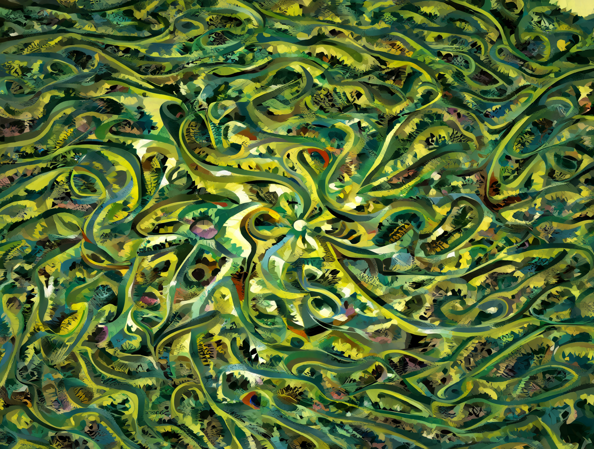 Diagrama abstracto de una espiral representando el avance no lineal.