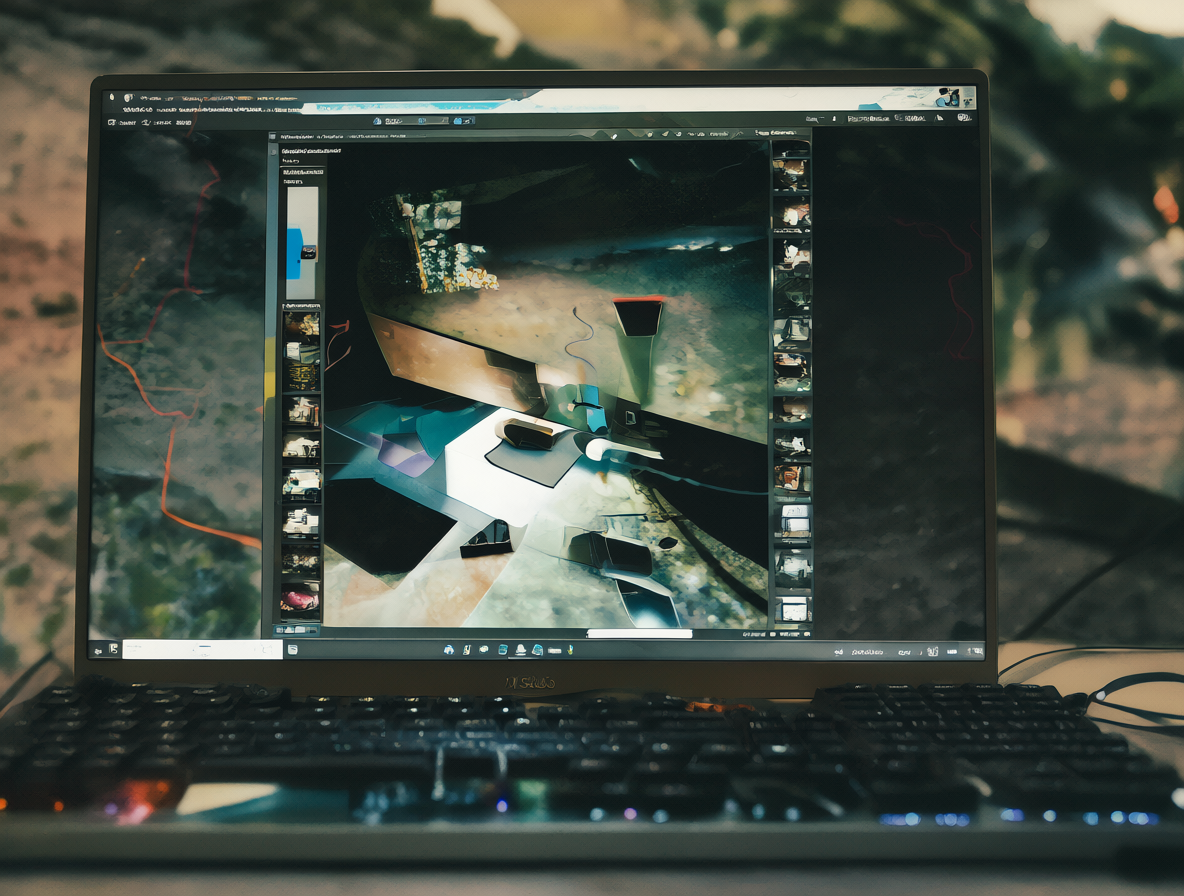 Pantalla de computadora con la interfaz de LM Studio abierta sobre un escritorio moderno.