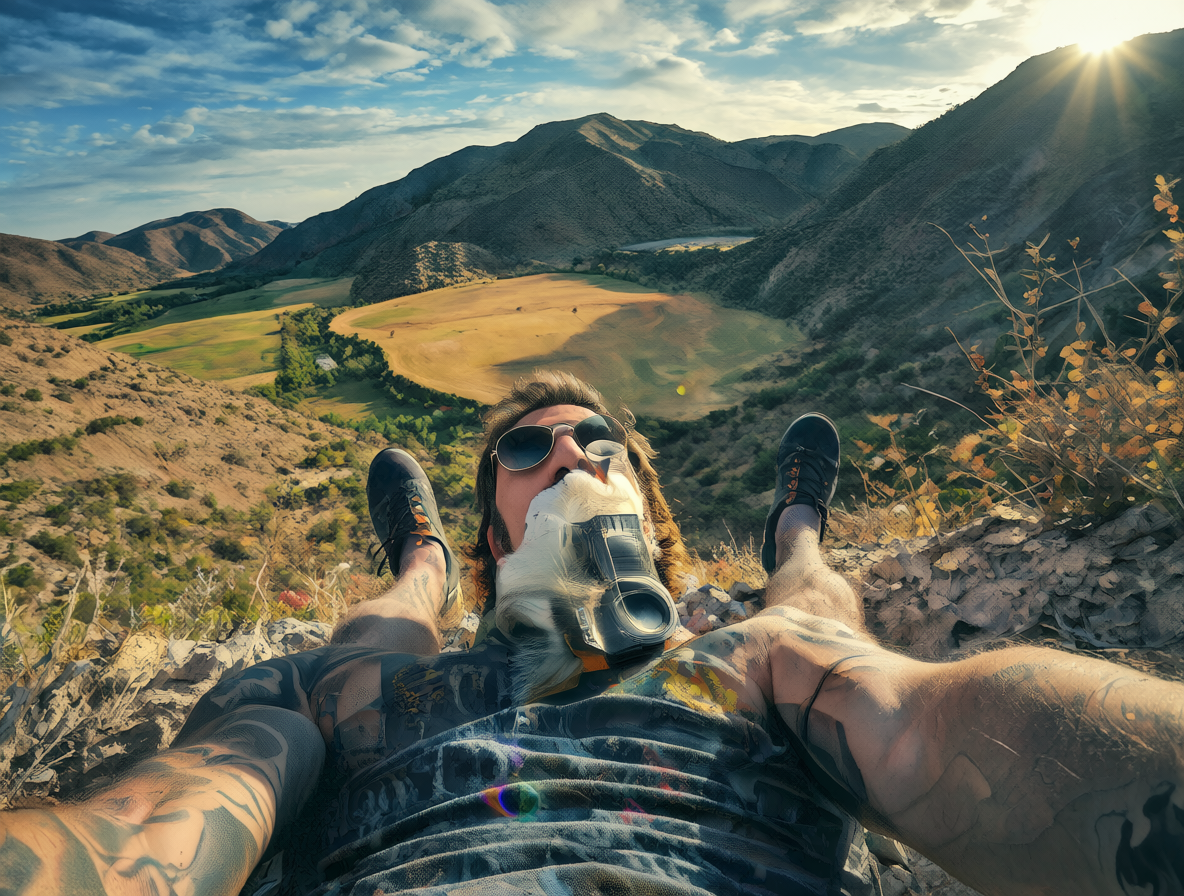 Un soltero viajando por el paisaje chileno