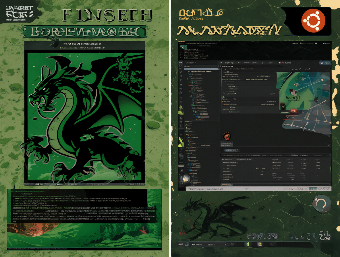 Imagen comparativa mostrando dos sistemas operativos lado a lado, uno con terminal verde y otro con escritorio gráfico.
