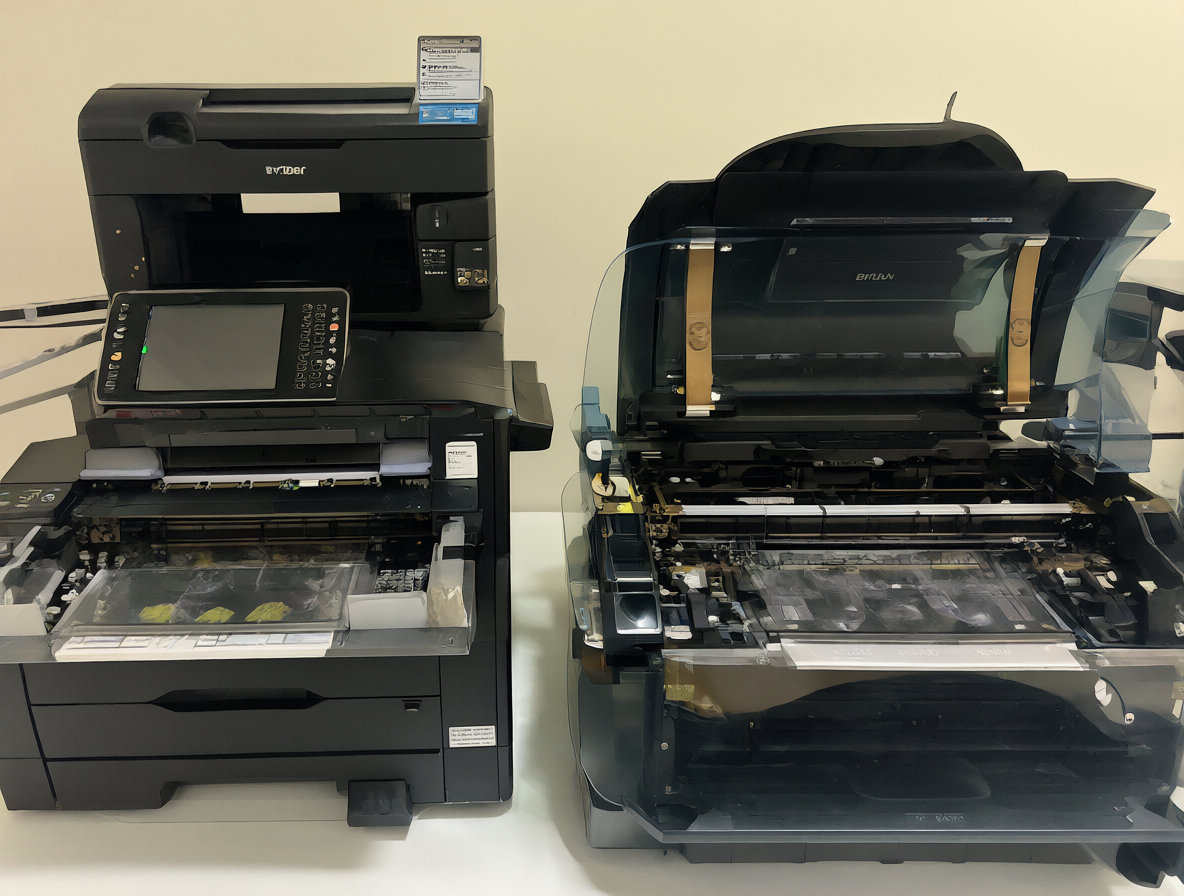 Dos impresoras Brother y Epson lado a lado