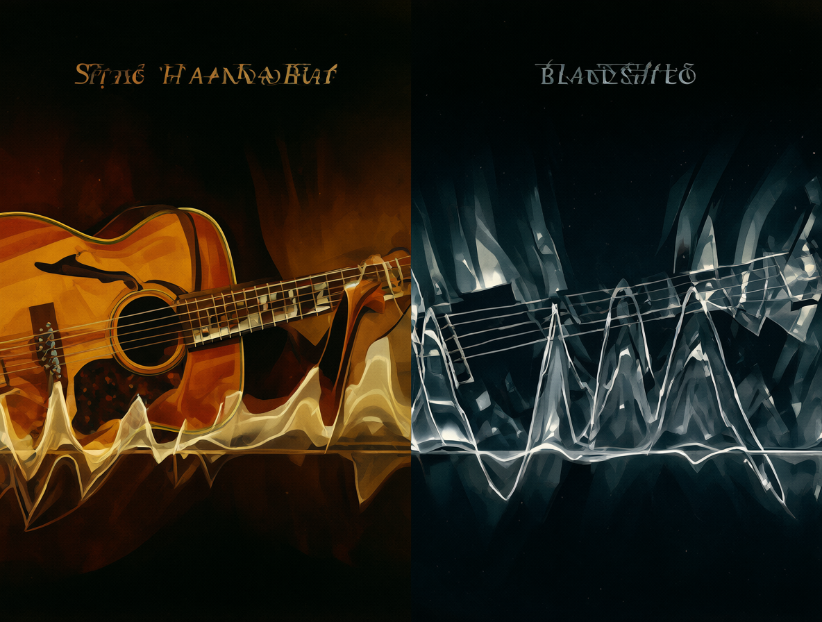 Gráfico de ondas de audio comparando la versión original con la Taylor's Version
