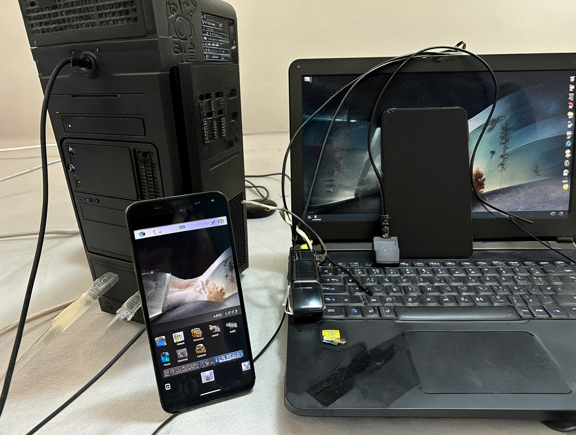 Comparación visual entre una PC con cámara tapada y un smartphone sin parches