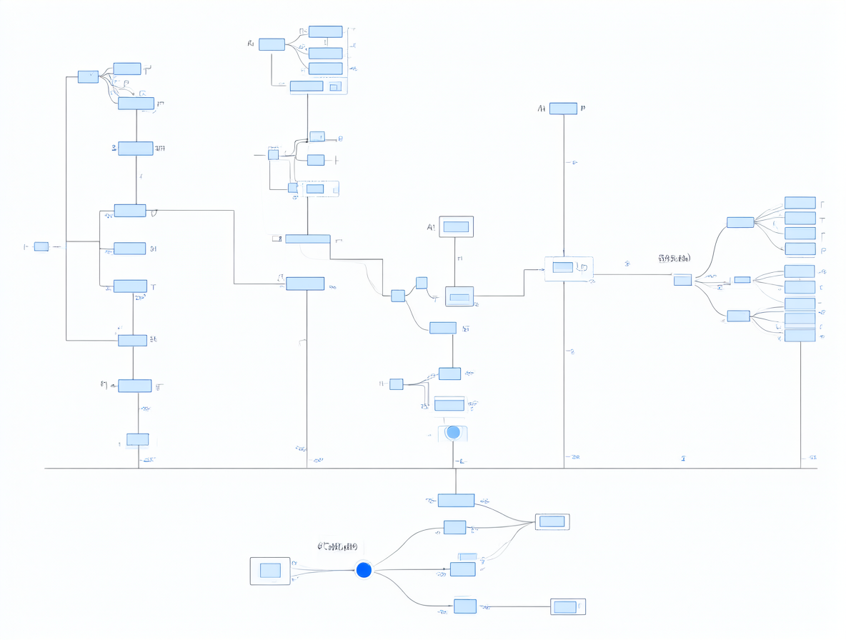 Mechanical diagram of a stripped-down workflow structure ready for automation.