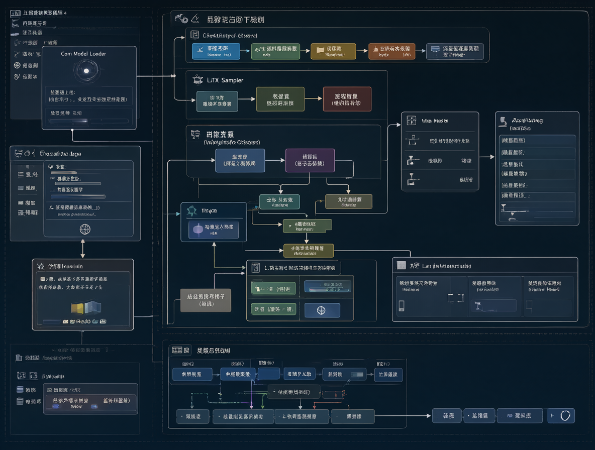 Diagrama de los nodos esenciales para la generación de video