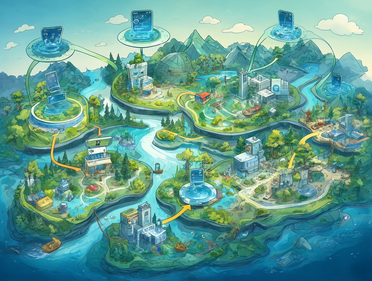 Illustration of apps depending on hidden OS infrastructure.