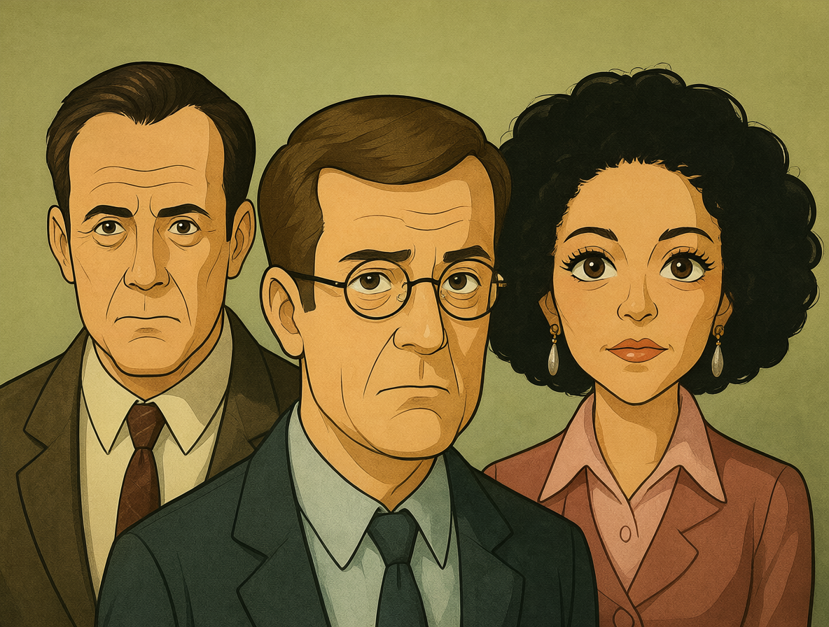 Ilustración de los personajes retirados de la serie