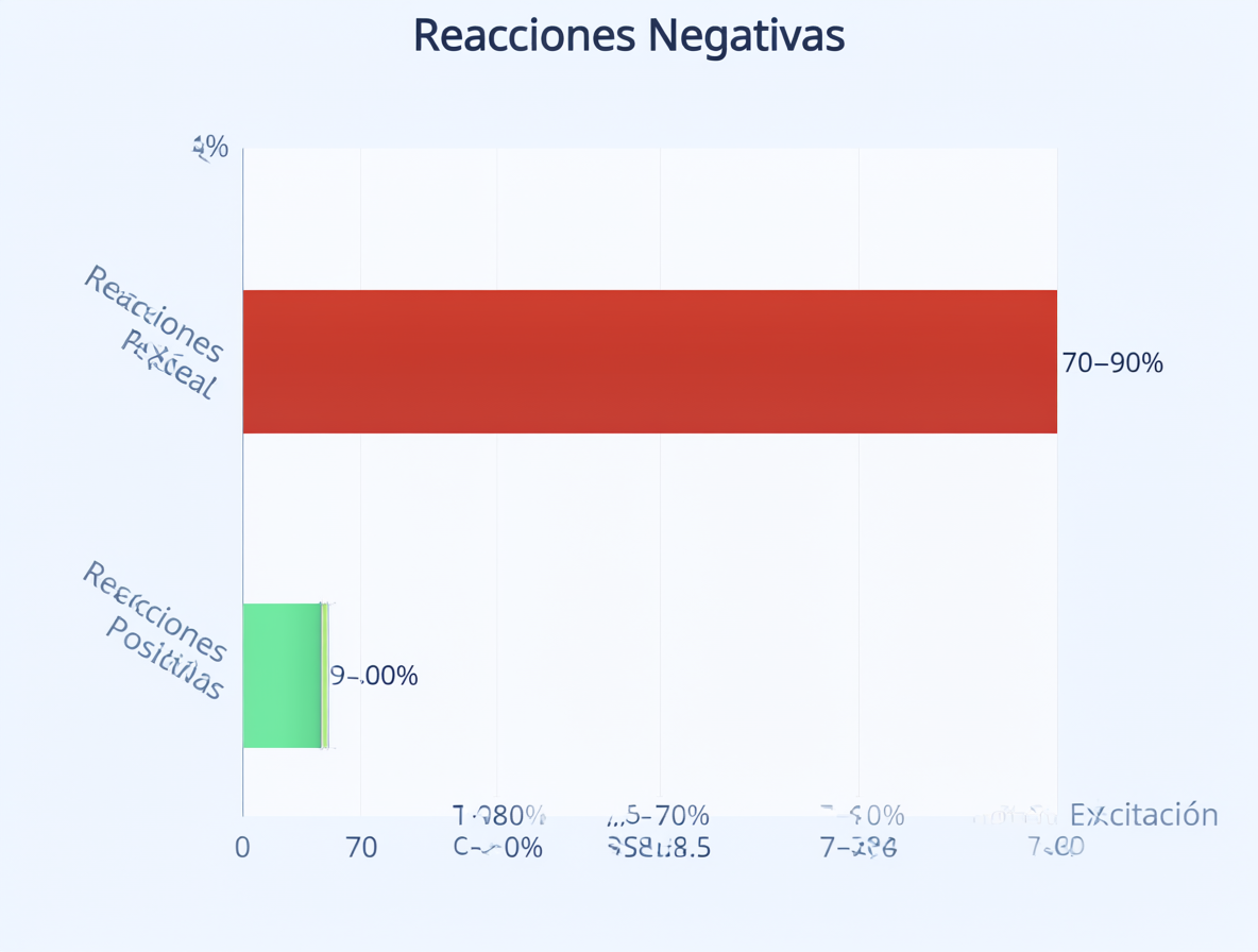 Infografía con barras horizontales mostrando el porcentaje de rechazo versus entusiasmo ante imágenes sexuales.