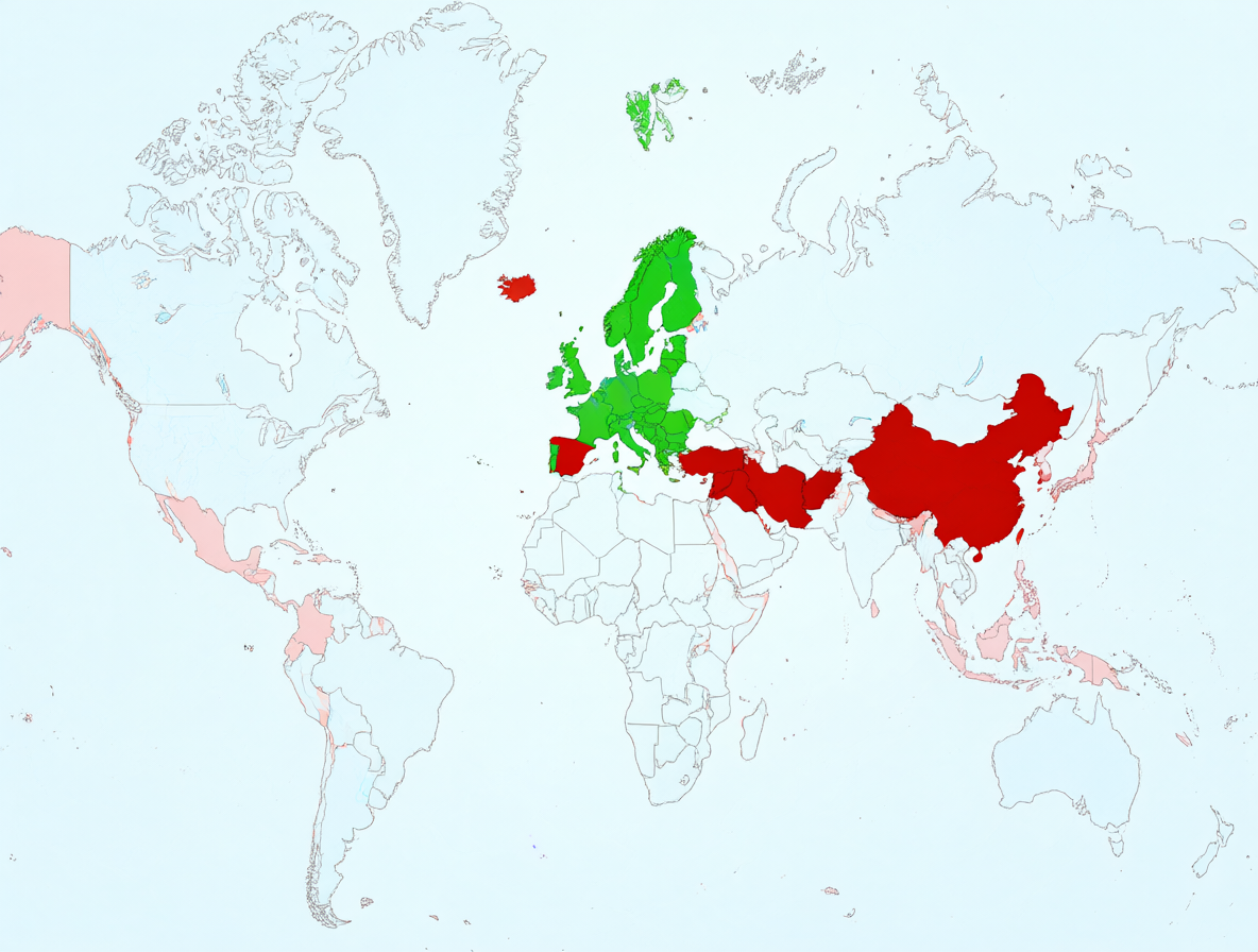 Mapa mundial comparativo de la economía