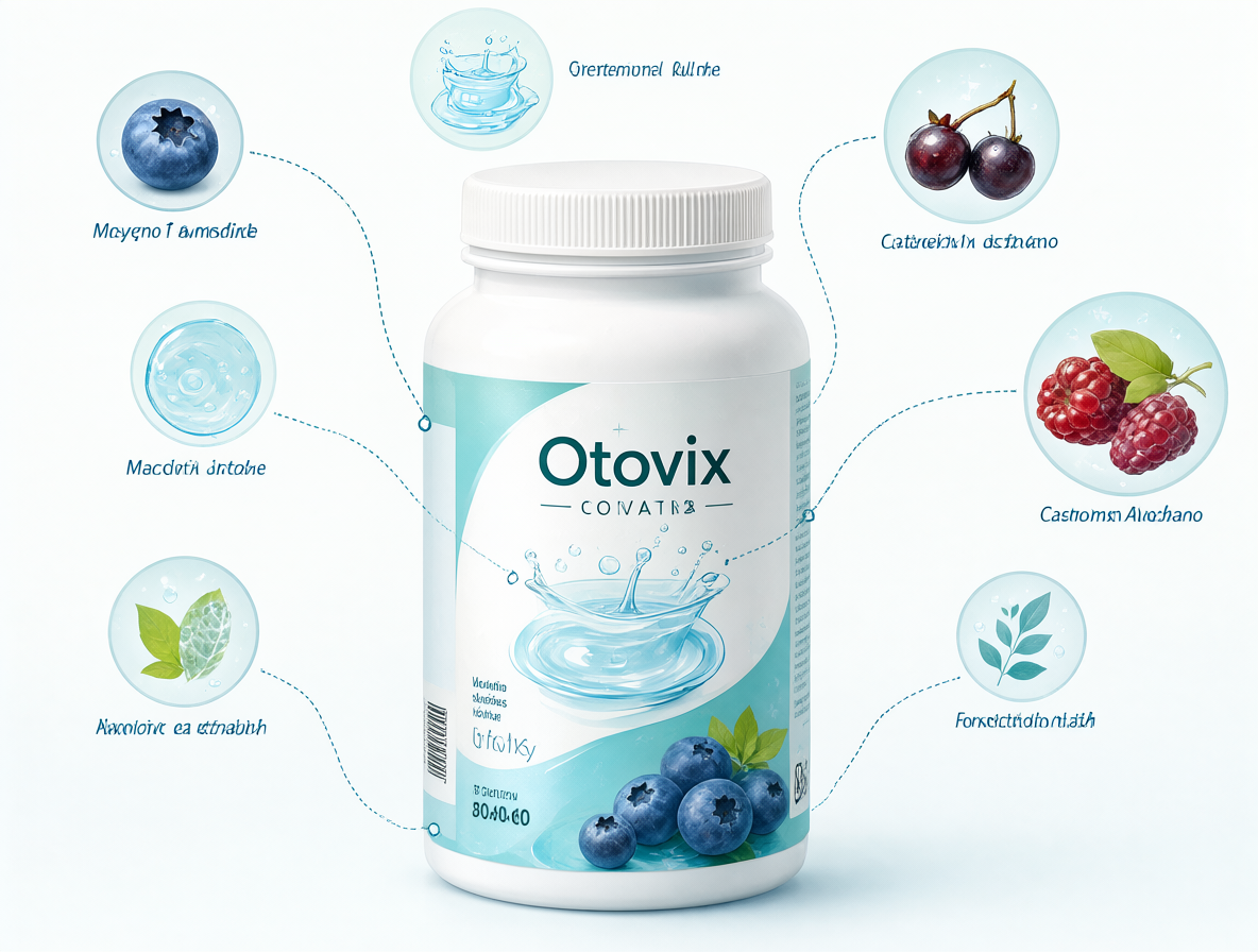 Diagrama mostrando la botella de Otovix y sus componentes