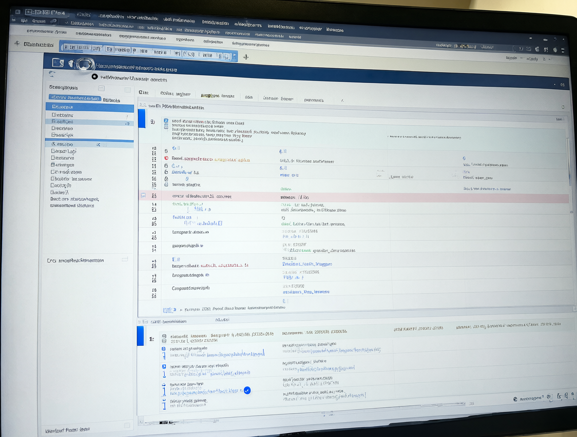 Archivo de log de sistema mostrando mensajes de éxito en la carga del archivo XML.