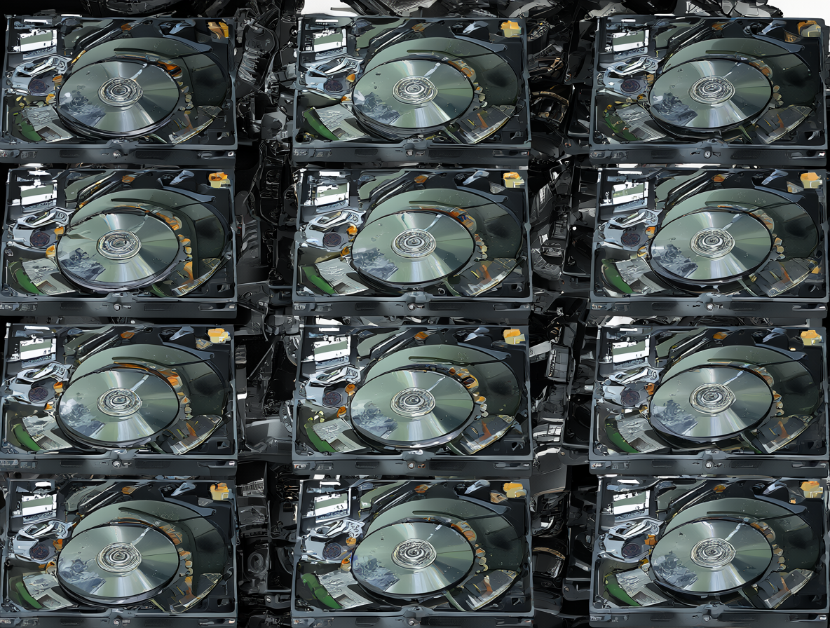 Vista de discos duros con múltiples carpetas conteniendo archivos idénticos, como checkpoints SDXL y modelos LoRA duplicados.