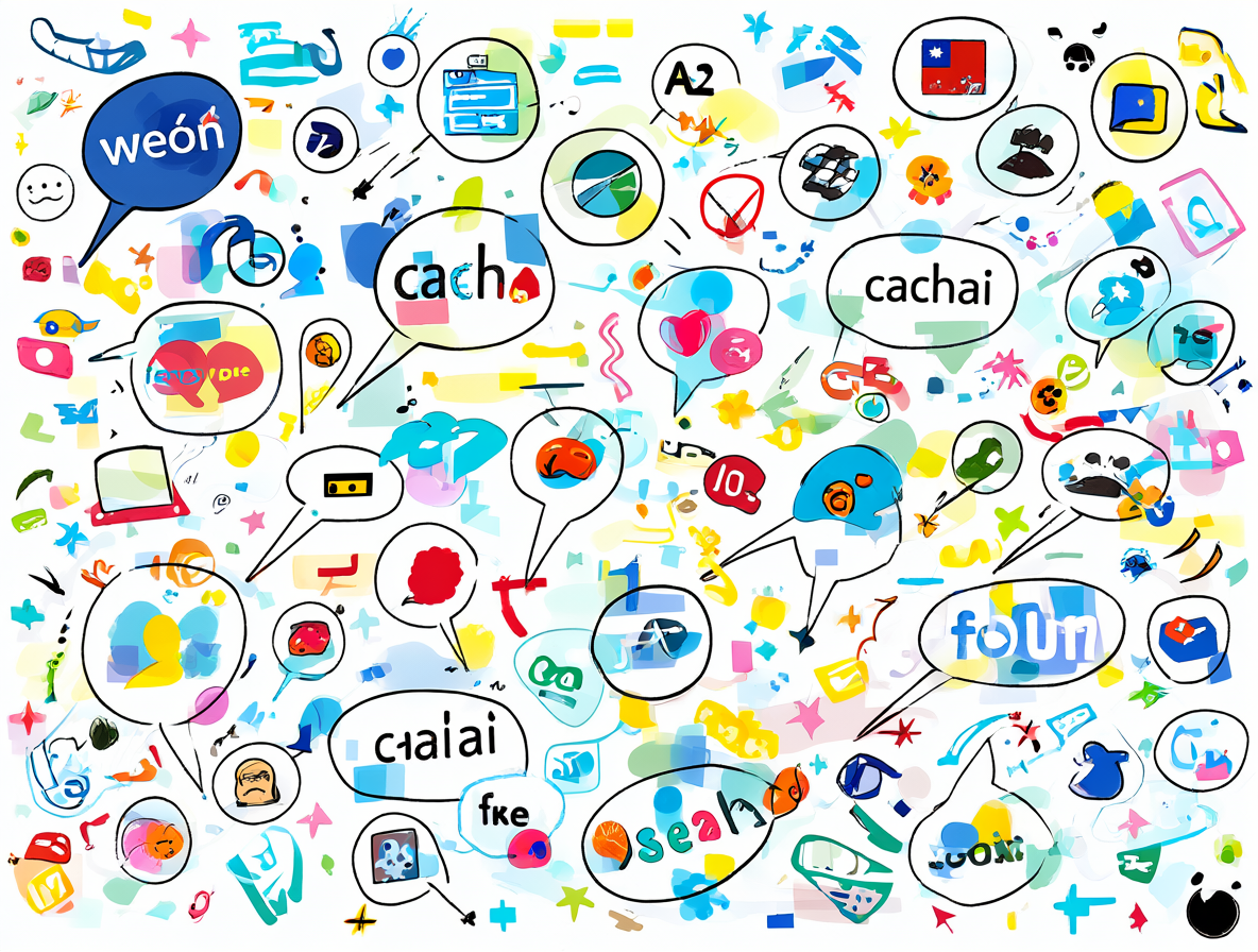 Gráfico vibrante sobre la exportación de jerga chilena a través de iconos digitales.