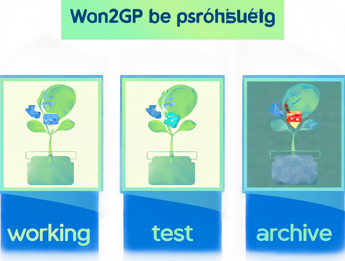 Diagrama mostrando entornos aislados para diferentes versiones del software.