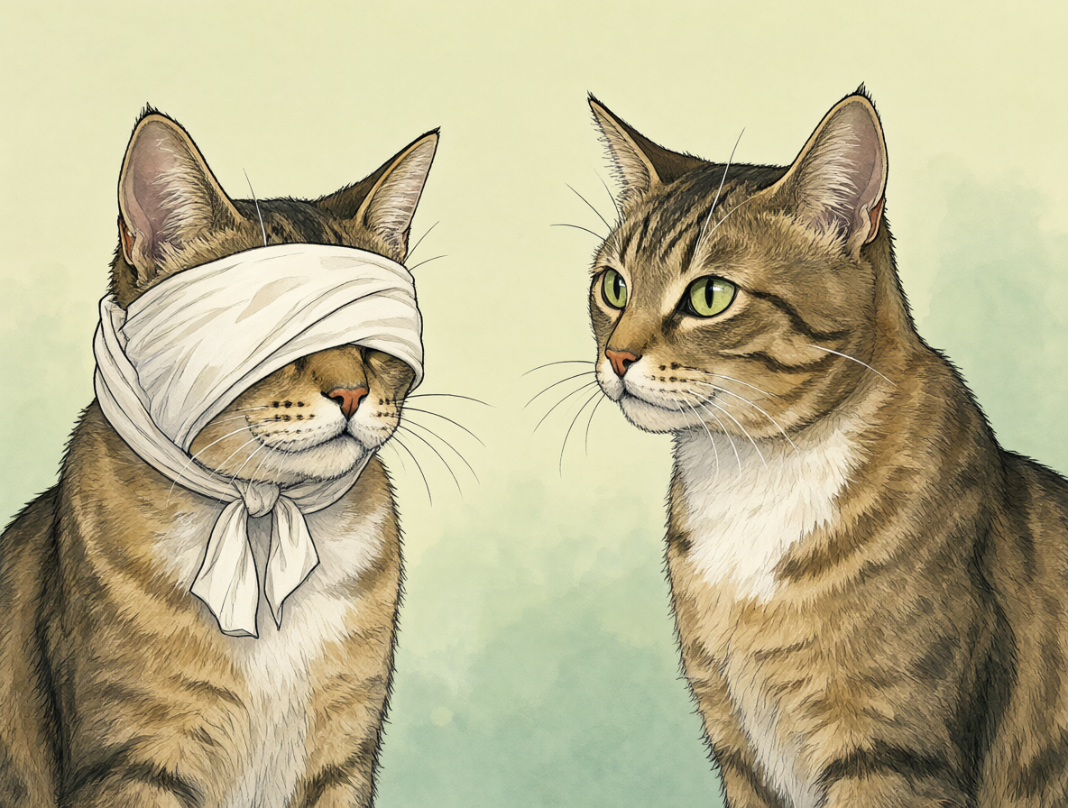 Dos gatos interactuando
