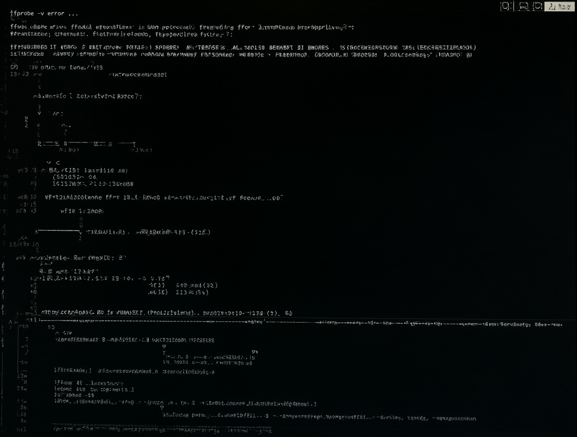 Pantalla mostrando el comando ffprobe para verificar los fps del video.
