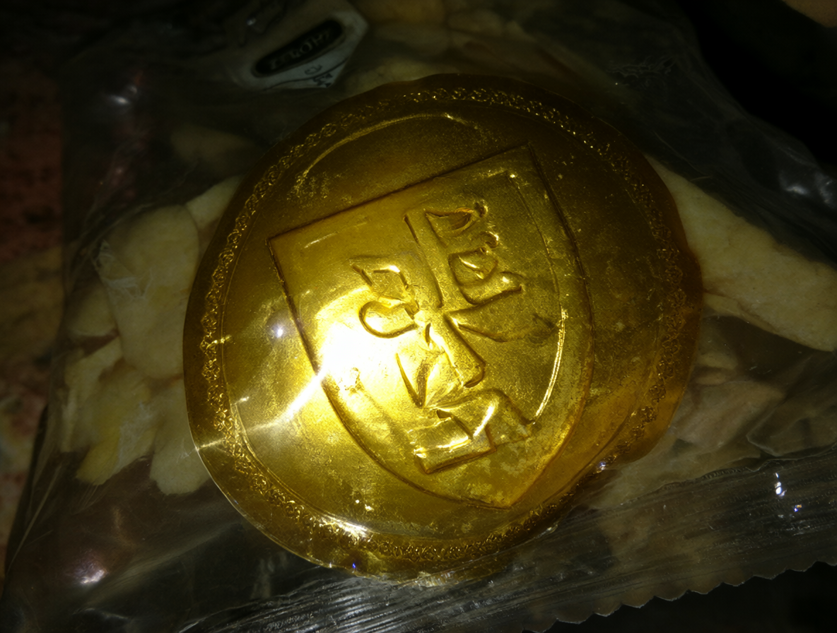 Primer plano de un snack con una promoción especial visible.