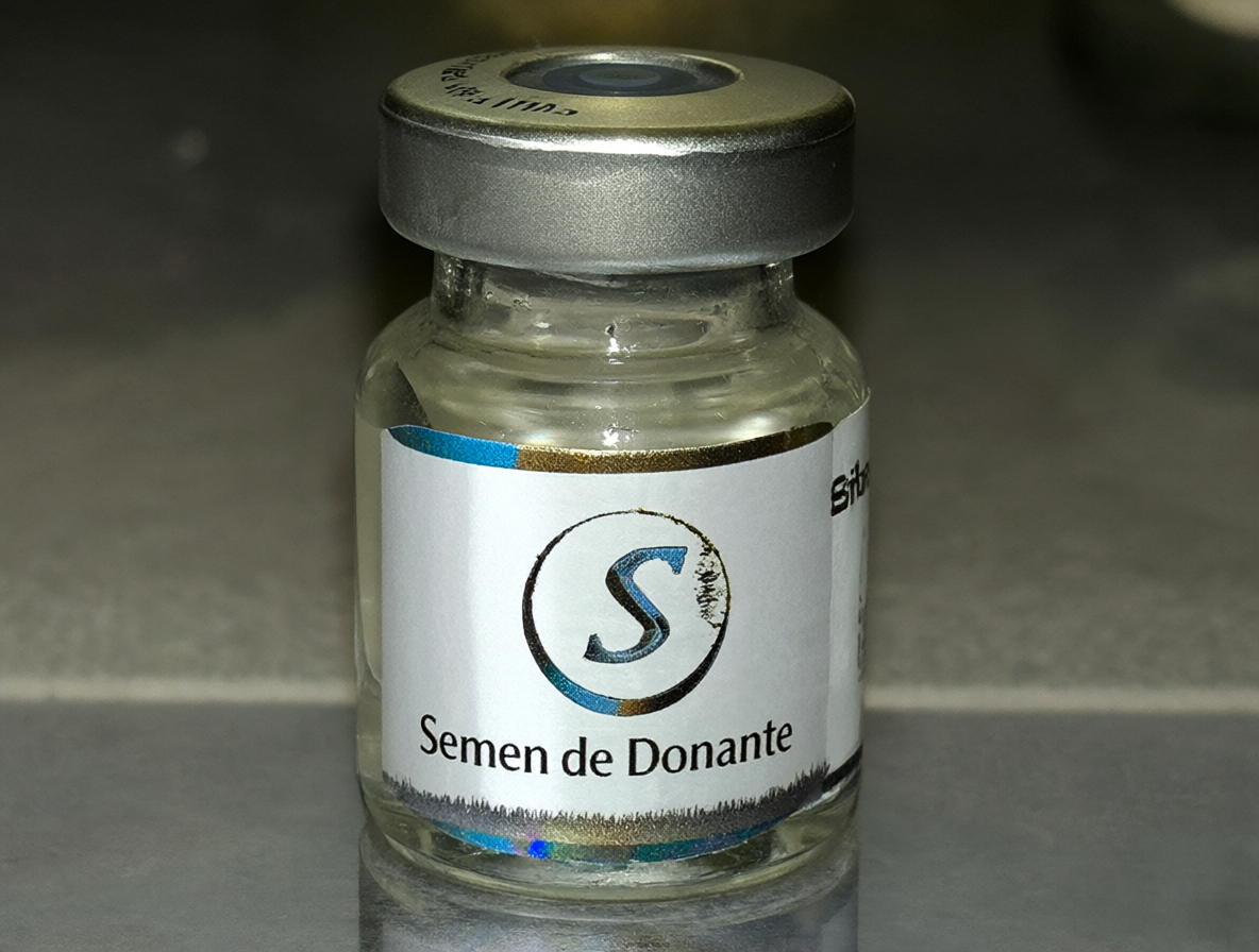 Vaso mostrando la preferencia por el semen de donante sobre el material del protagonista.
