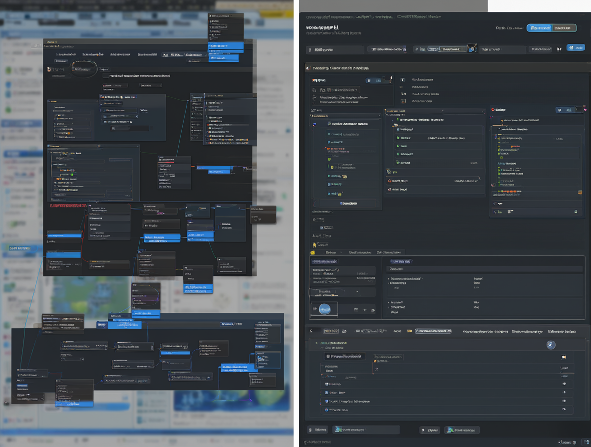 Lado a lado comparación de interfaces de ComfyUI y Wan2GP, con el botón de outpainting de LTX resaltado en el lado derecho mostrando una interfaz simplificada, mientras que el lado izquierdo muestra flujos de trabajo complejos para VACE que permanecen ocultos del menú principal.