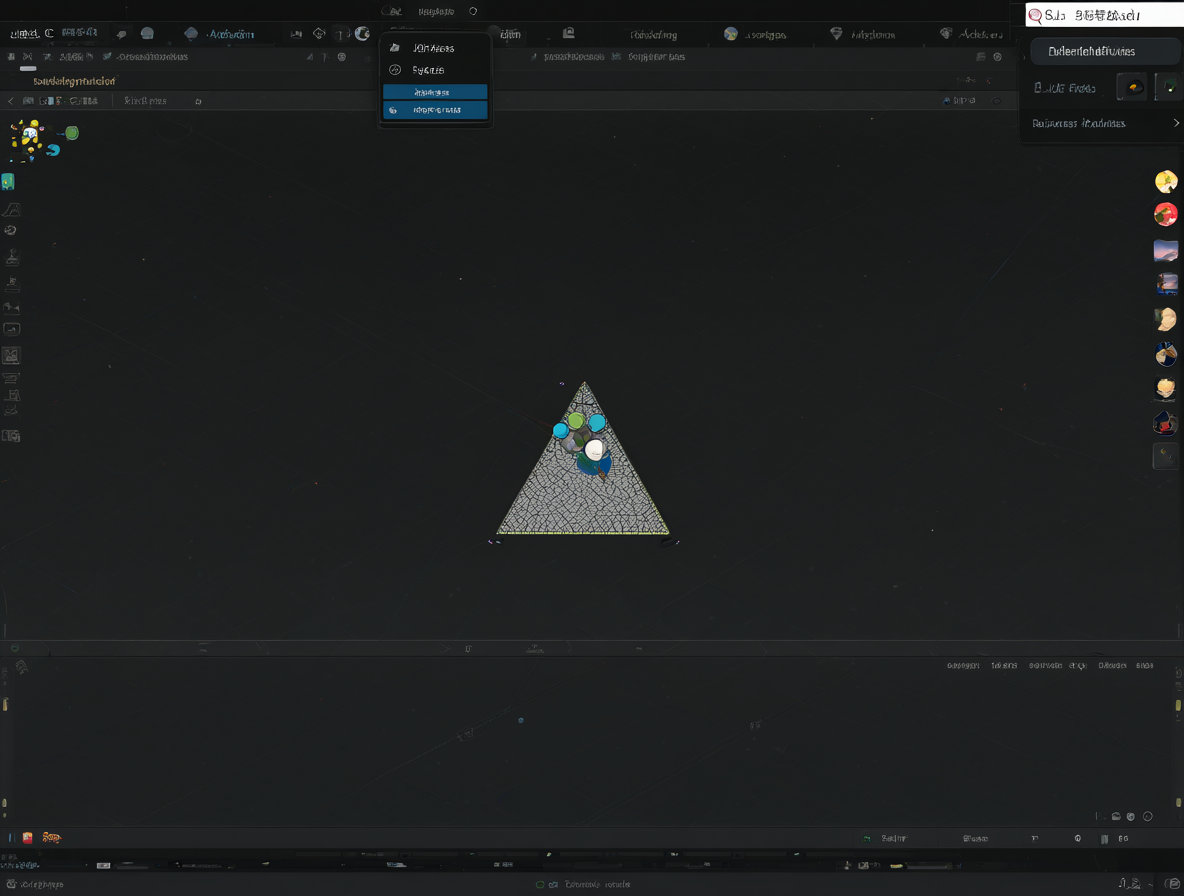 Vista de las áreas de la interfaz de Blender y el comando para unirlas