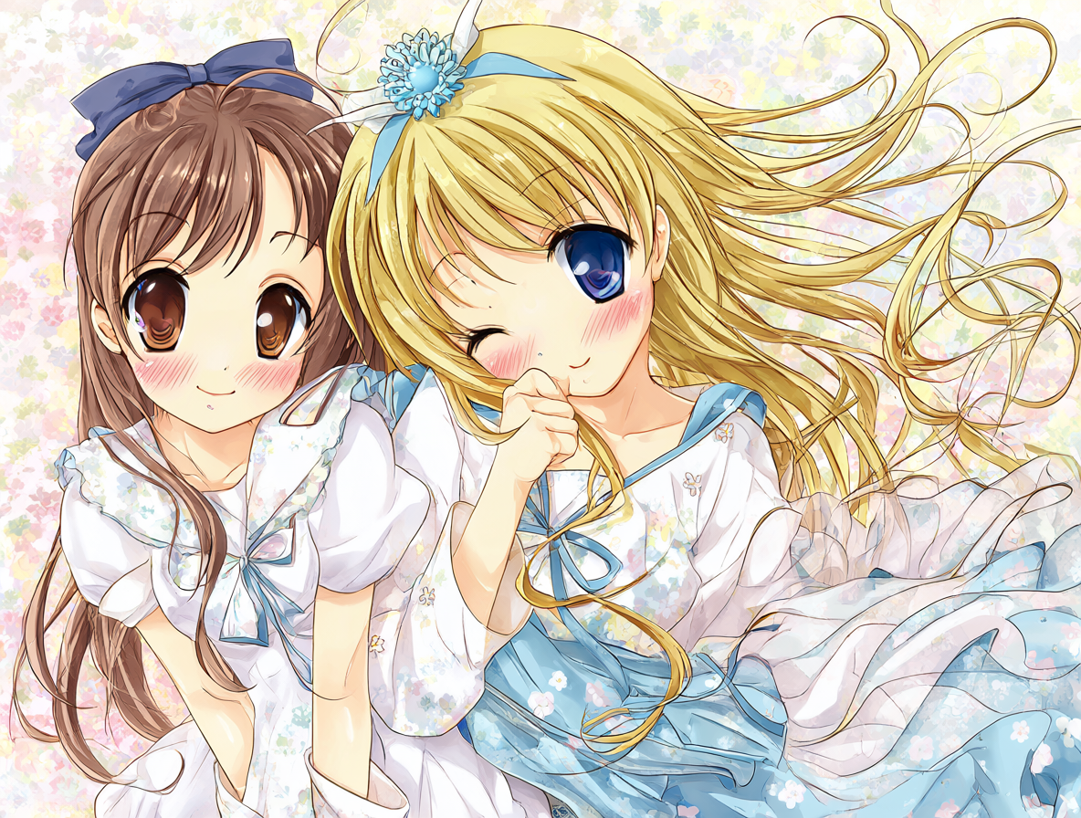 A bright illustration of Hinako Sakuragi from the anime Hinako Note, highlighting her character design in a lively setting.