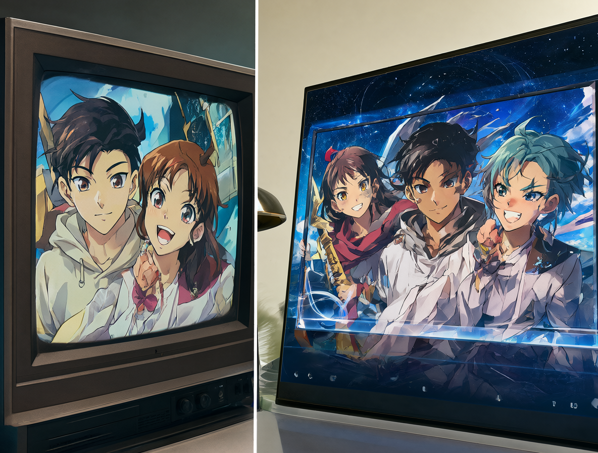 CRT vs Flat panel anime display