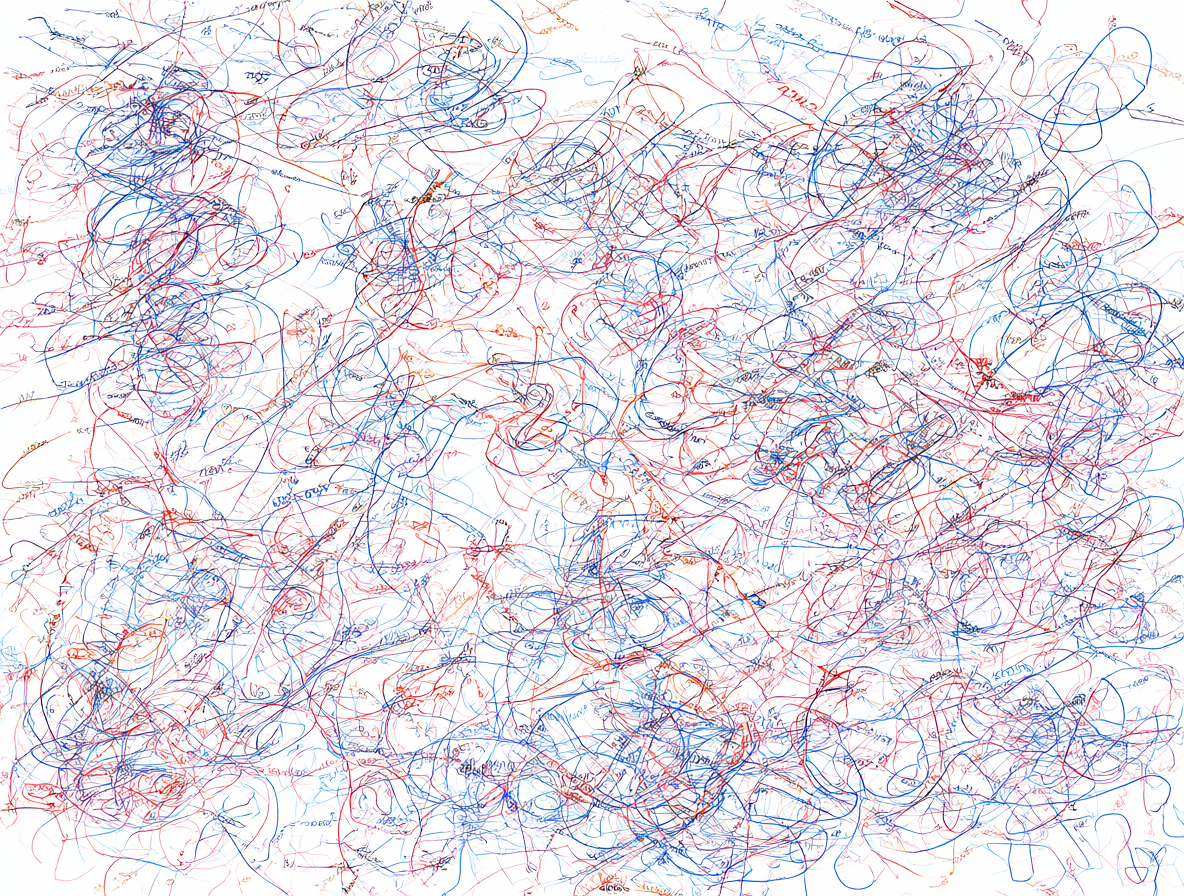 Un gráfico abstracto con líneas entrelazadas que representan el caos del orden de lanzamiento de series de anime.