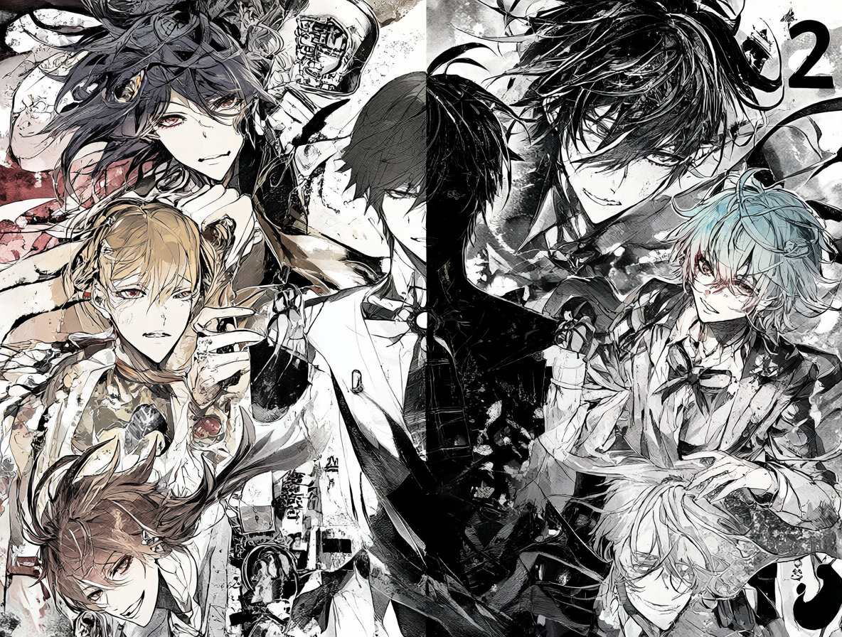 Ilustración conceptual que muestra la división entre la versión del anime y la continuación en el manga de Gantz.