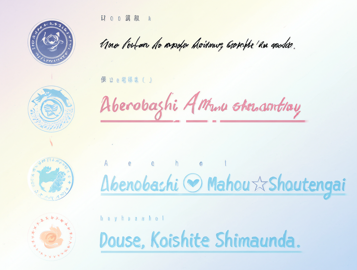 List of anime titles with their official symbols and punctuation.