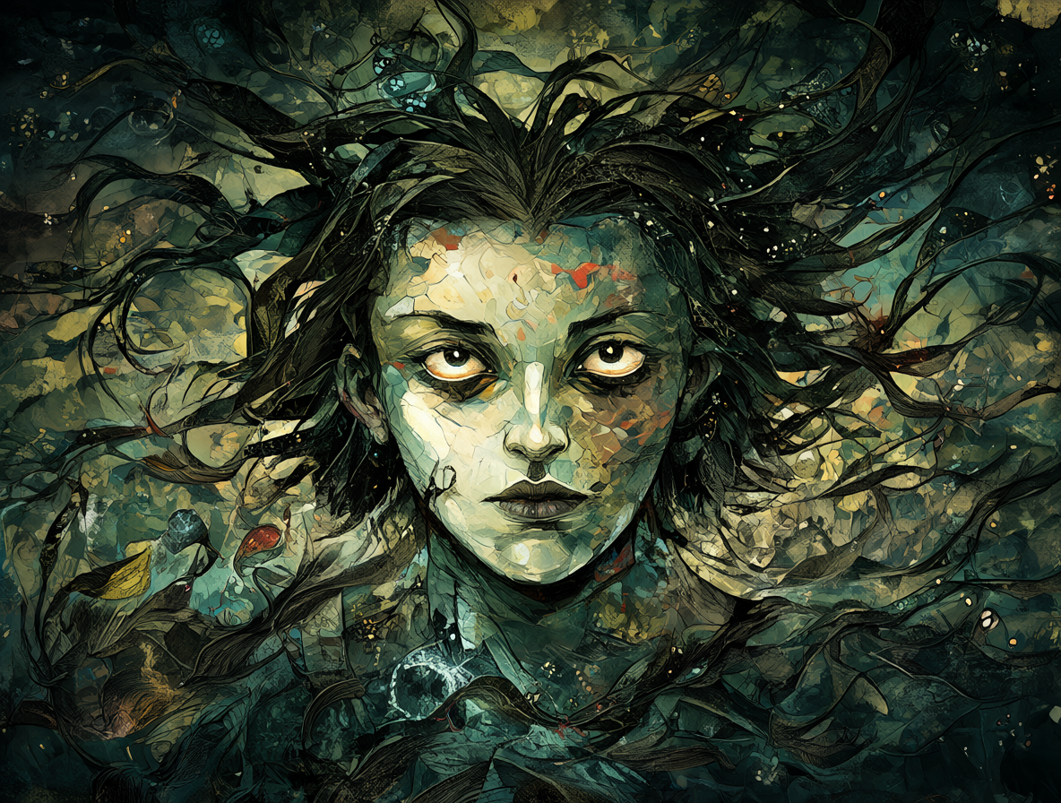 Retrato artístico de Kaufmo rodeado por elementos visuales que mezclan el estilo del fanfilm con las expansiones de la serie