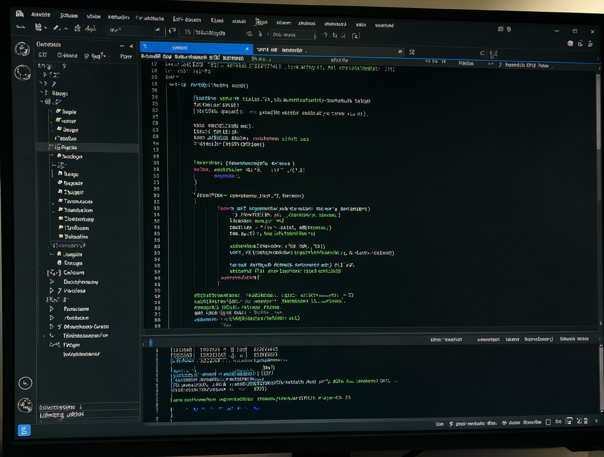Pantalla de terminal mostrando código