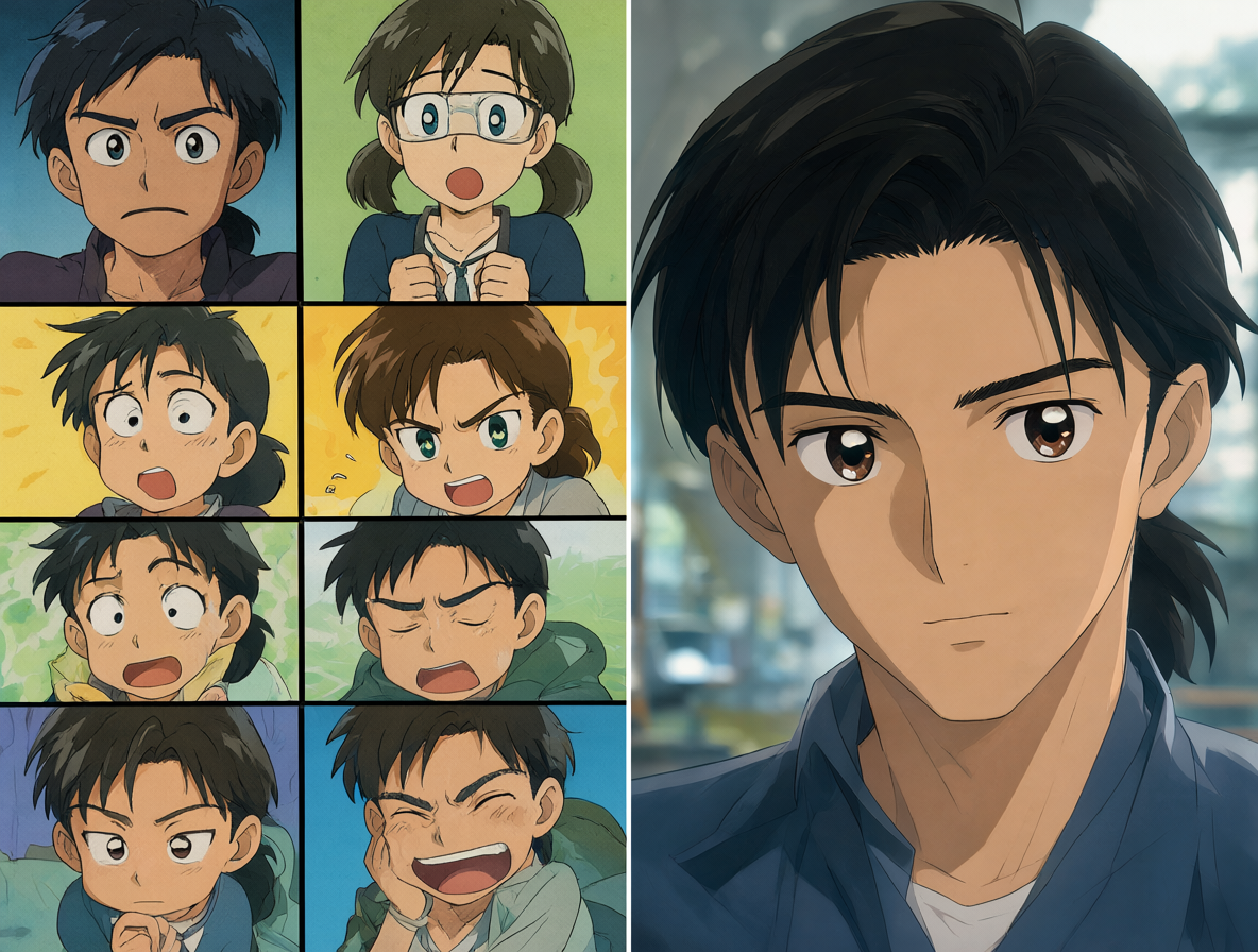 Imagen dividida que contrasta los estilos artísticos de las dos versiones de anime.