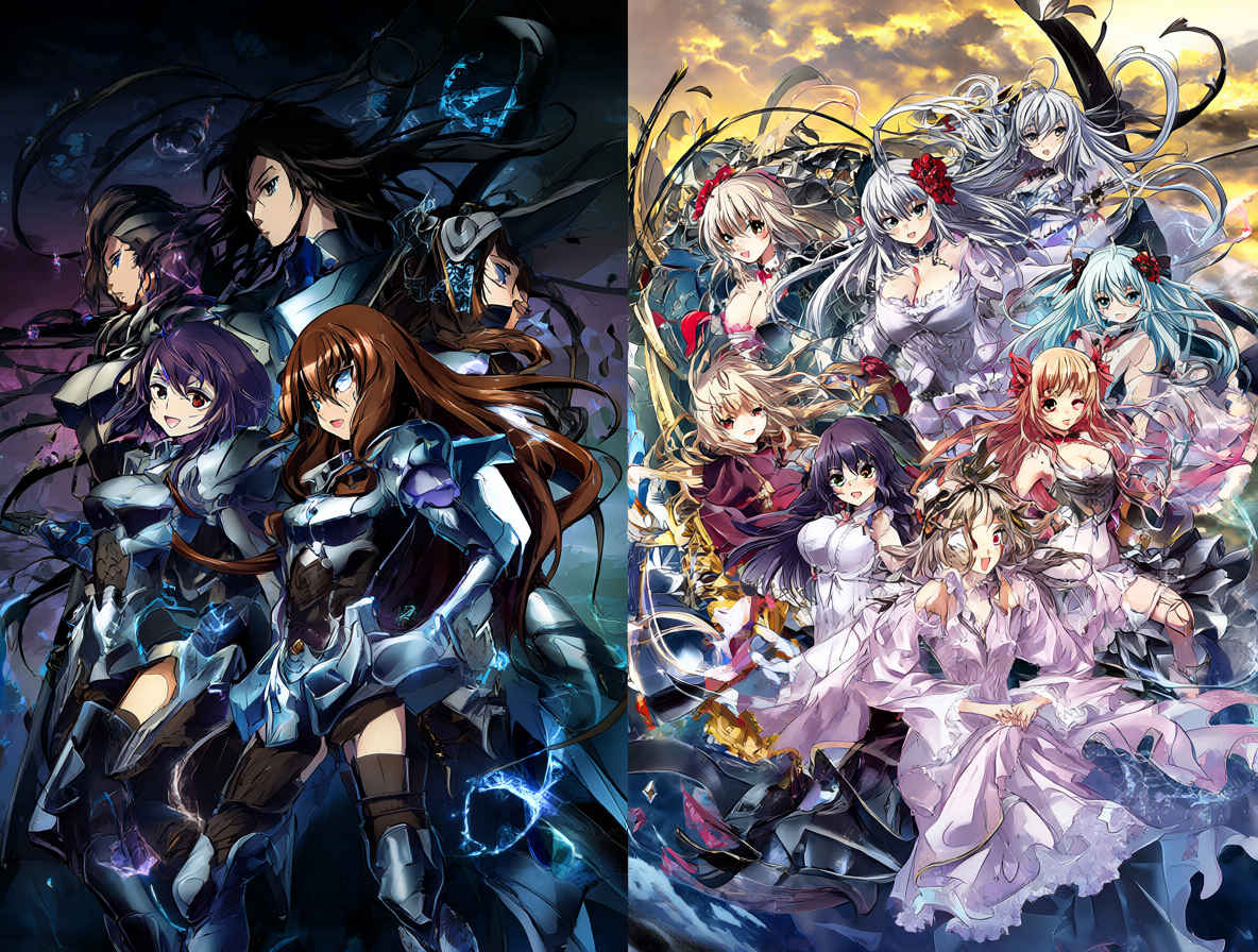 Comparación visual entre las estéticas de Mai-HiME y Mai-Otome