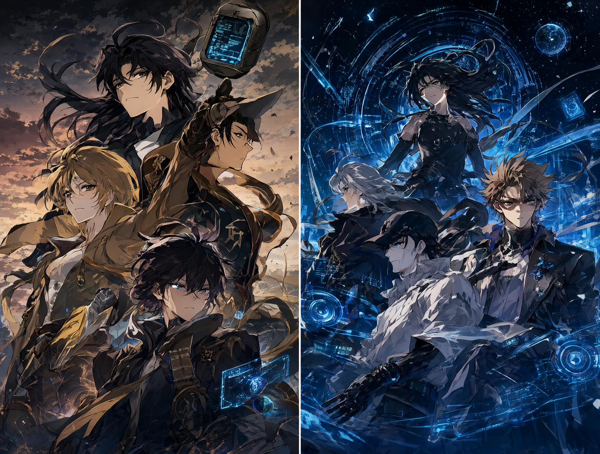Composición artística sobre la resurgencia de las adaptaciones fieles y los remakes modernos en el anime.