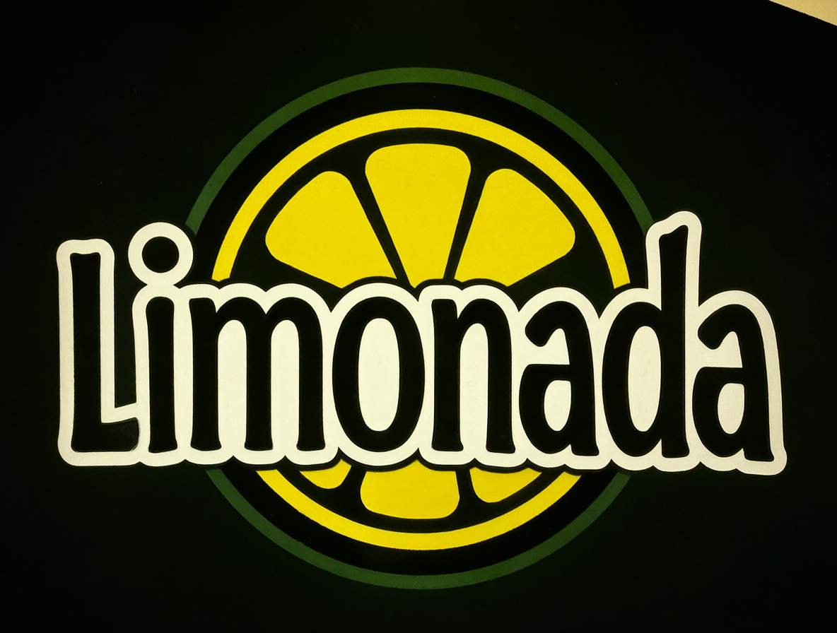 A close-up view of a logo that reads Limonada